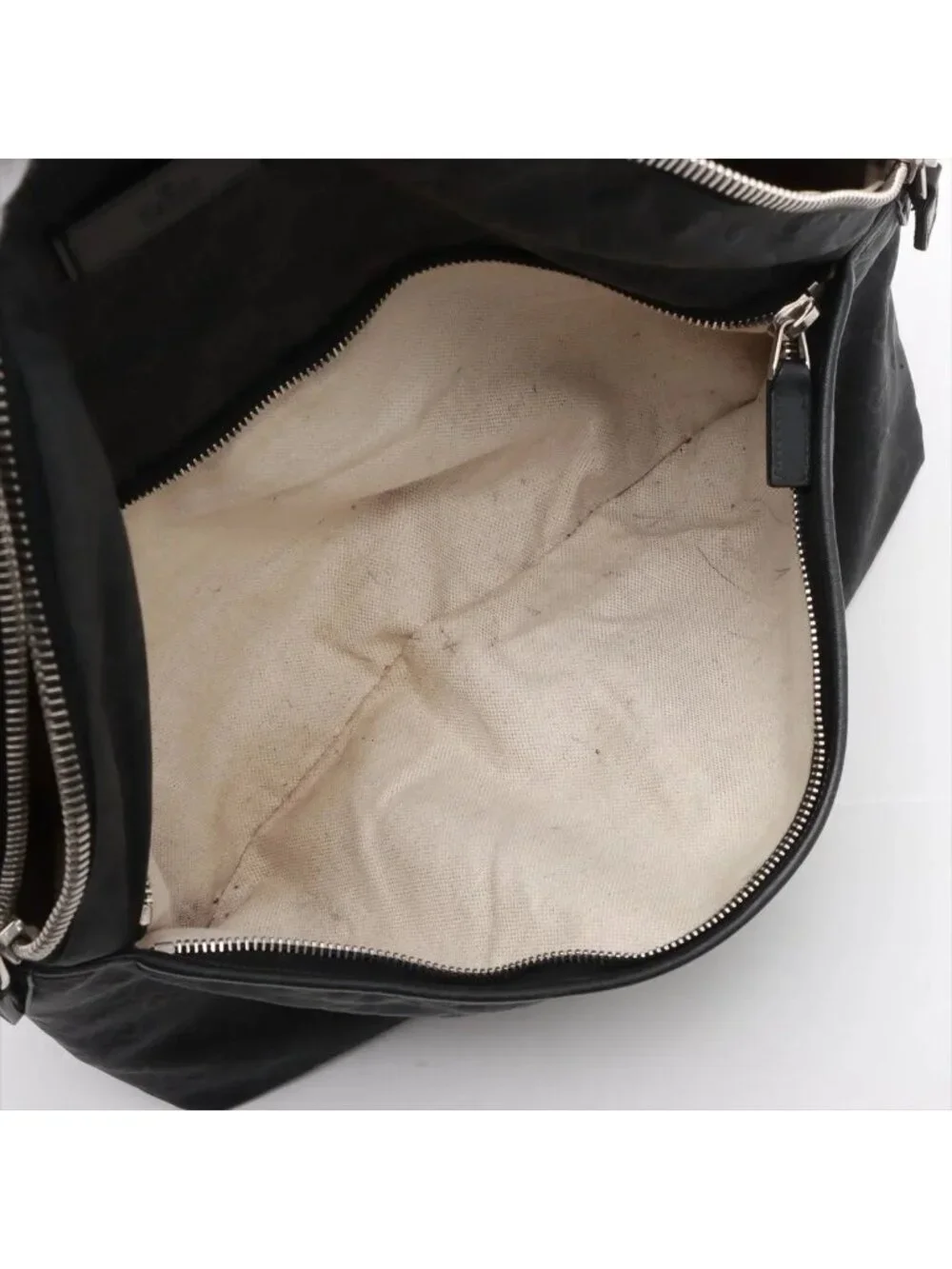 Gucci GG Nylon Leather Backpack Black
